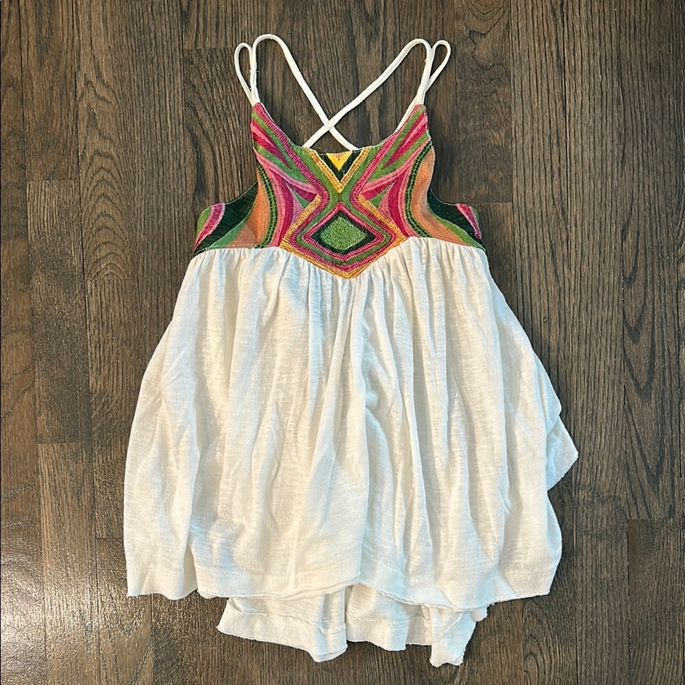 Free people Multicolor Embroidered Women's backless top